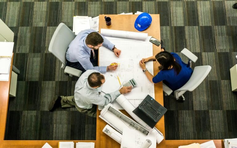 business meeting around a table 